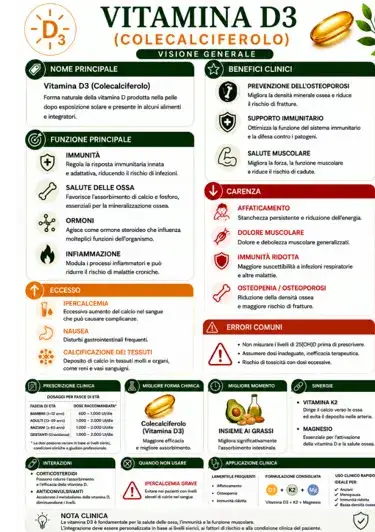 Scheda clinica della vitamina D3
