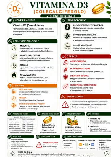 Scheda clinica della vitamina D3